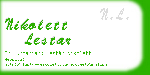 nikolett lestar business card